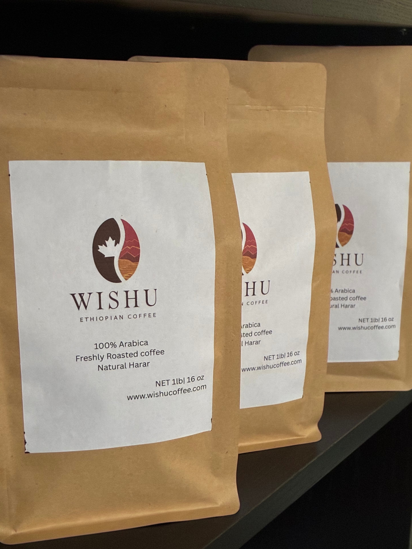 Roasted coffee beans washed Kaffa