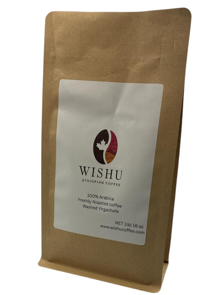 Freshly roasted coffee beans washed Yirgachefe